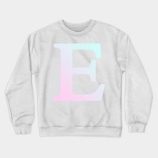 The Letter E Blue and Pink Gradient Crewneck Sweatshirt